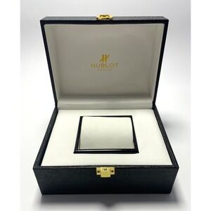 Hublot Geneve Watch Box Case Black w/ Outer Box Pillow Authentic
